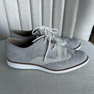 Cole Haan Gray Lunargrand Wingtip Oxfords - Size 8